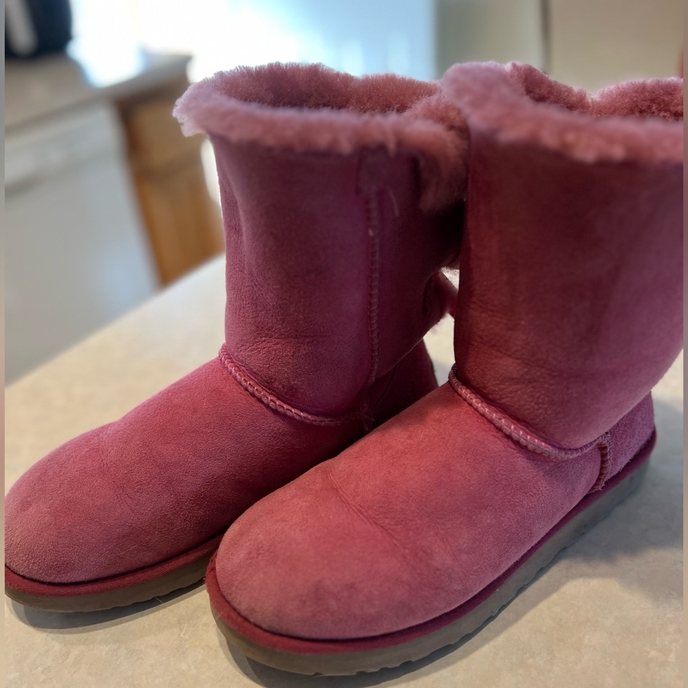UGG Bailey Bow Pink Boots